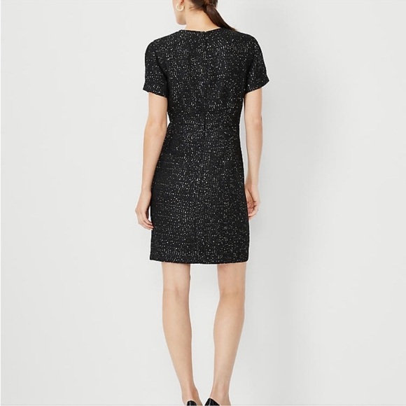 Ann Taylor Sparkle Button Trim Sequin Tweed Dress - Picture 3 of 10